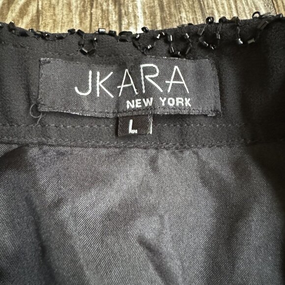 Jkara Sequin Jacket Womens L Black Swiftie Faux Wrap Tie Whimsigoth Classic‎ 90s - Picture 4 of 8